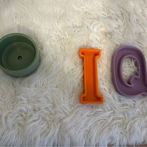 Ashland Arts & Crafts Letter Molds - Green, Orange, Purple Ceramic